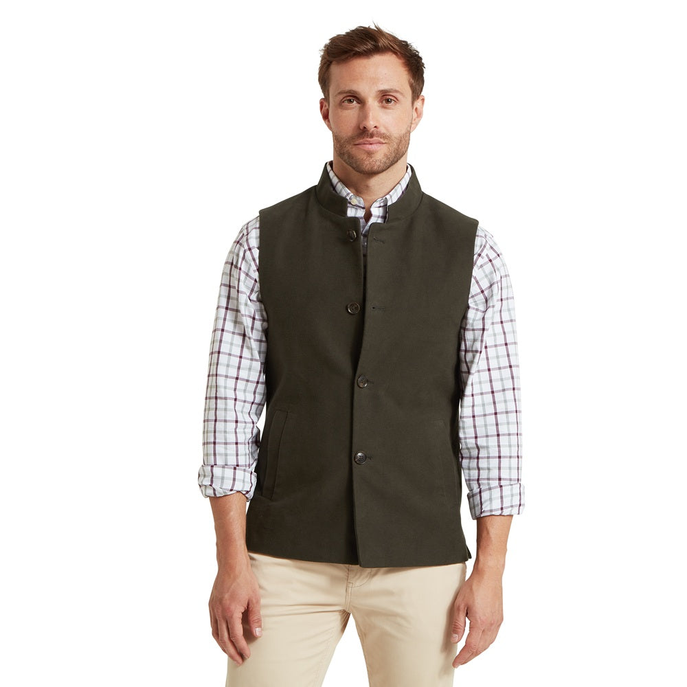 Schoffel Barnsdale Nehru Waistcoat - Forest