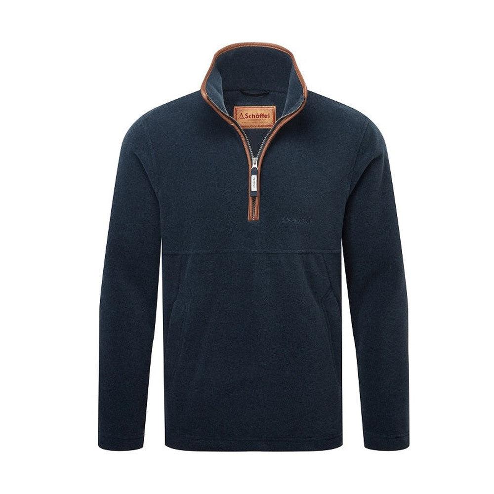 Schoffel Berkeley Quarter Zip Fleece - Petrol Blue-Gamefish