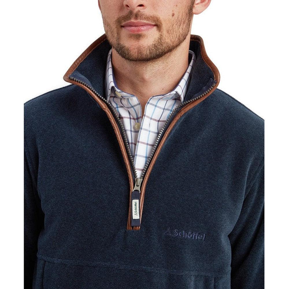 Schoffel Berkeley Quarter Zip Fleece - Petrol Blue-Gamefish