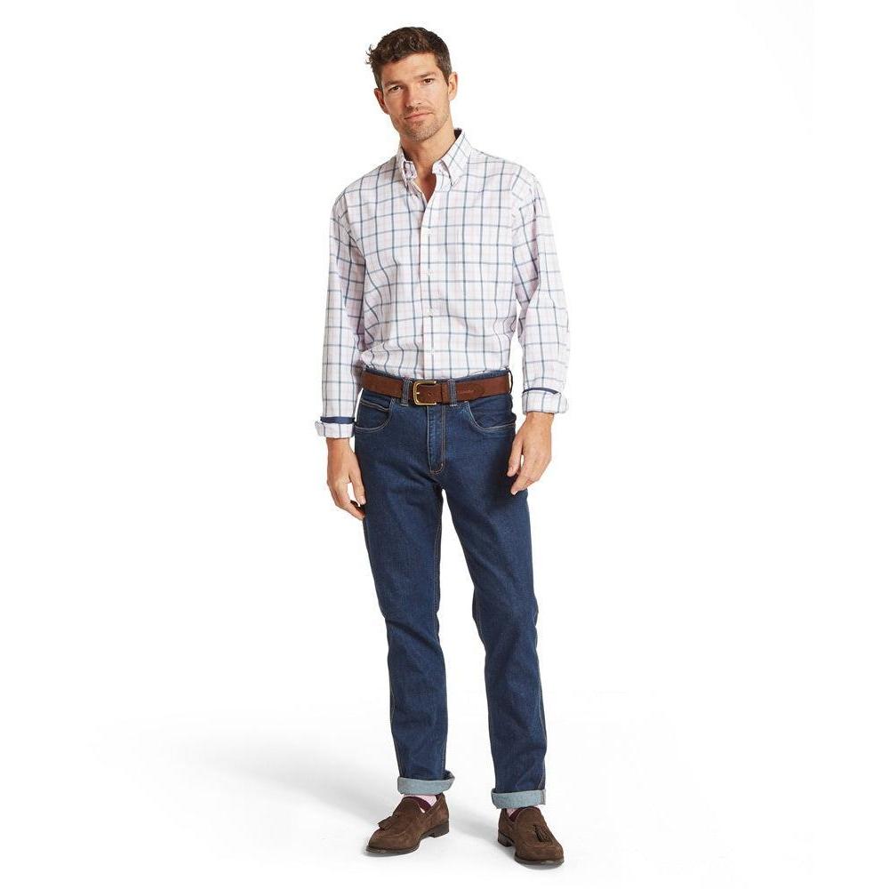 Schoffel Brancaster Classic Shirt - Stone Blue Check-Gamefish