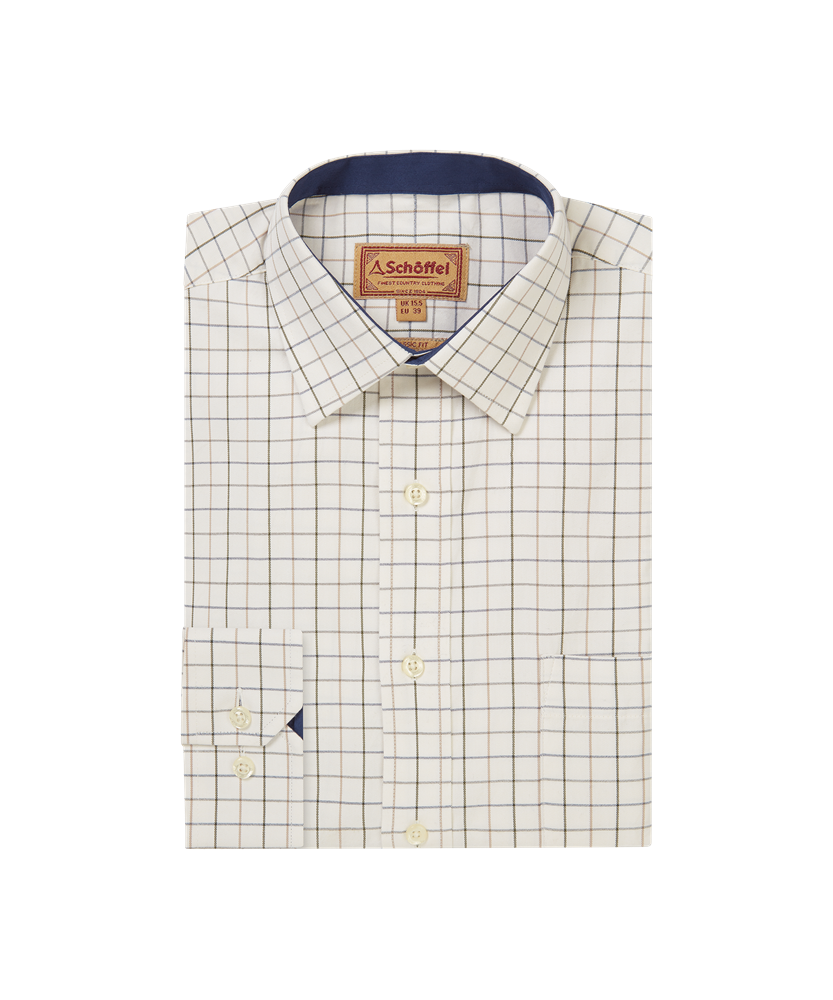 Schoffel Burnham Tattersall Classic Shirt - Blueberry Tattersall-Gamefish