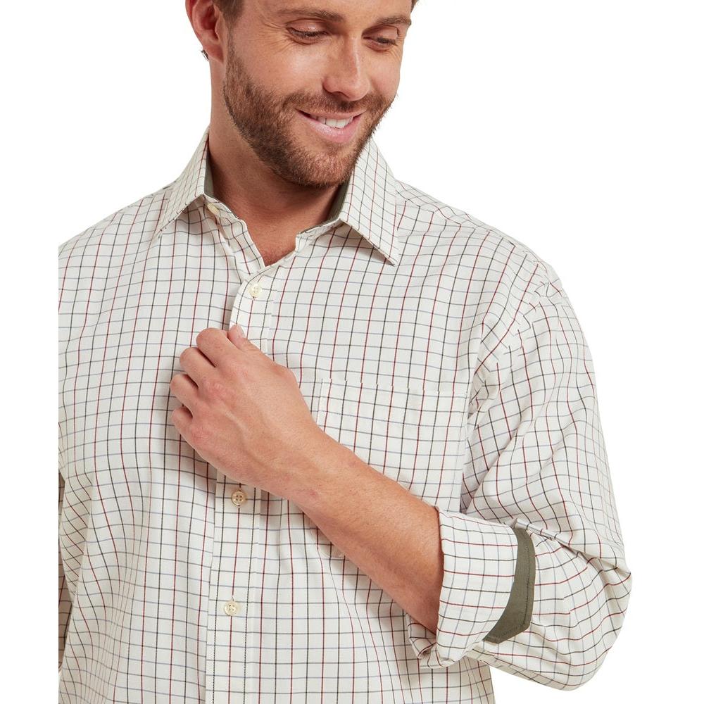 Schoffel Burnham Tattersall Classic Shirt - Dark Olive Tattersal-Gamefish