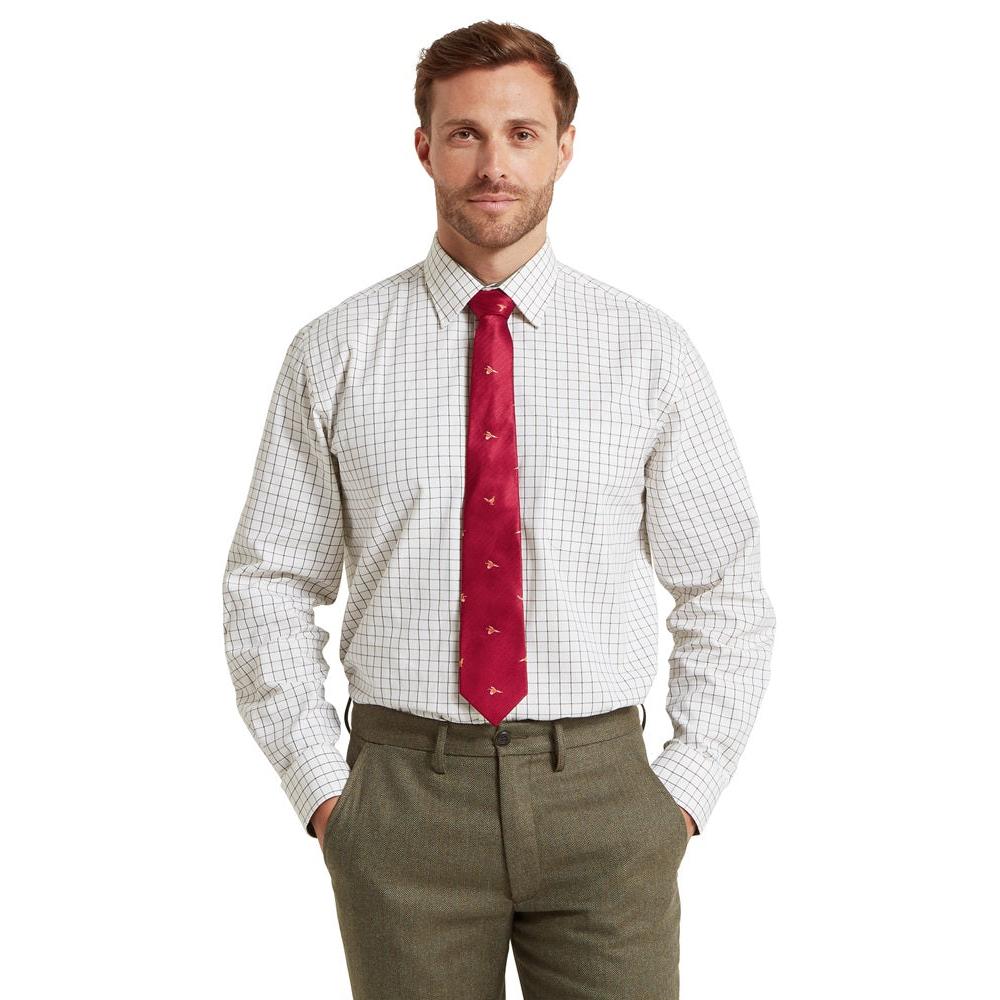 Schoffel Burnham Tattersall Classic Shirt - Dark Olive Tattersal-Gamefish