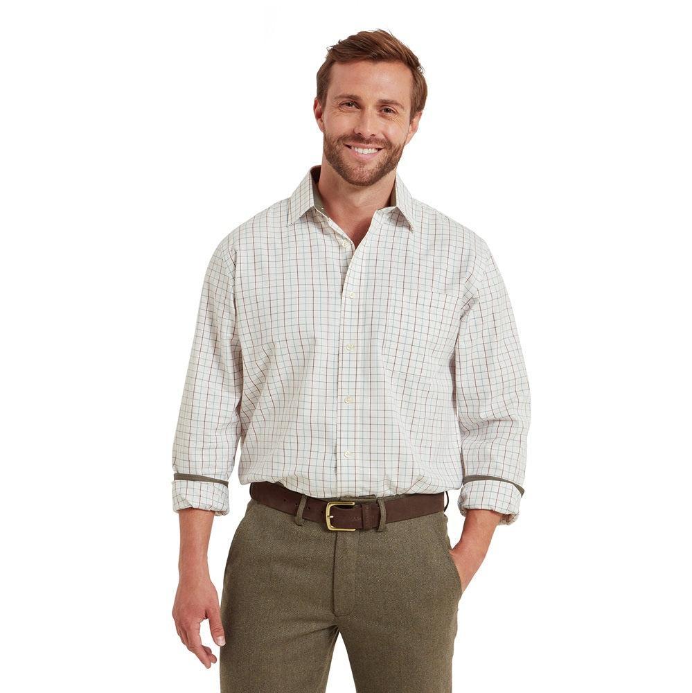 Schoffel Burnham Tattersall Classic Shirt - Dark Olive Tattersal-Gamefish