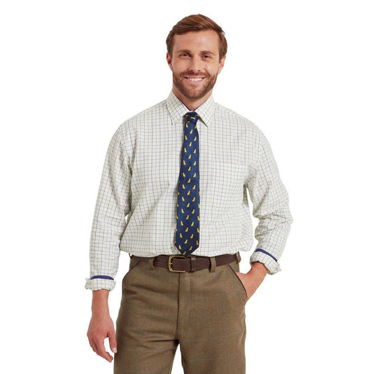 Schoffel Burnham Tattersall Classic Shirt - Vintage Navy-Gamefish