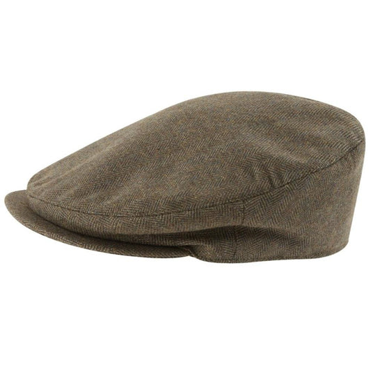 Schoffel Countryman Cap - Loden Herringbone Tweed-Gamefish