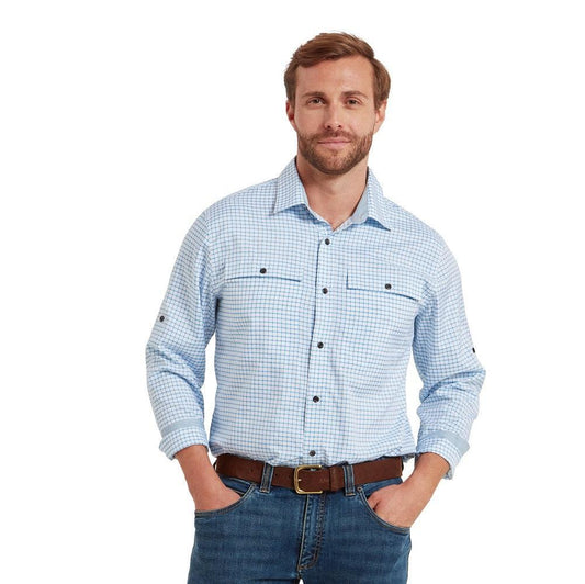 Schoffel Findhorn Technical Fishing -Mykonos Blue Check-Gamefish