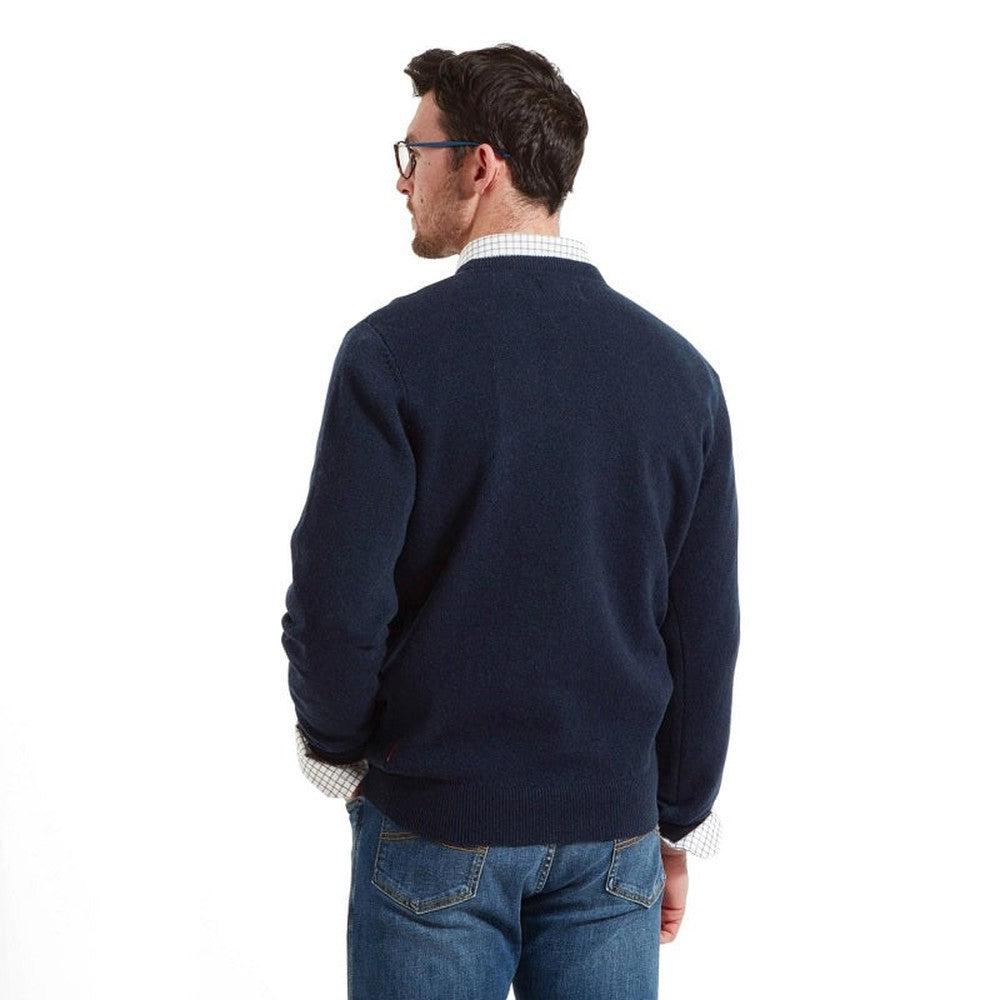 Schoffel Lambswool Crew Neck Jumper - Navy-Gamefish