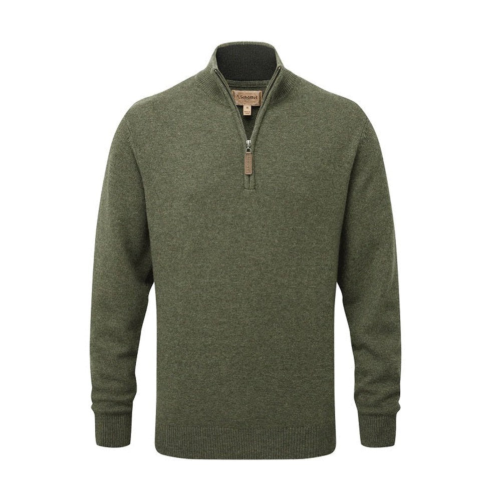 Schoffel Lewis Lambswool 1/4 Zip Jumper - Woodland-Gamefish