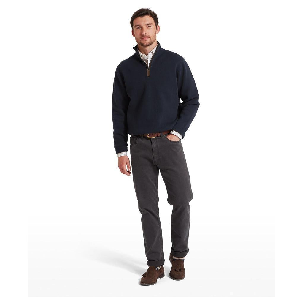 Schoffel Marlow Quarter Zip Jumper - Navy-Gamefish