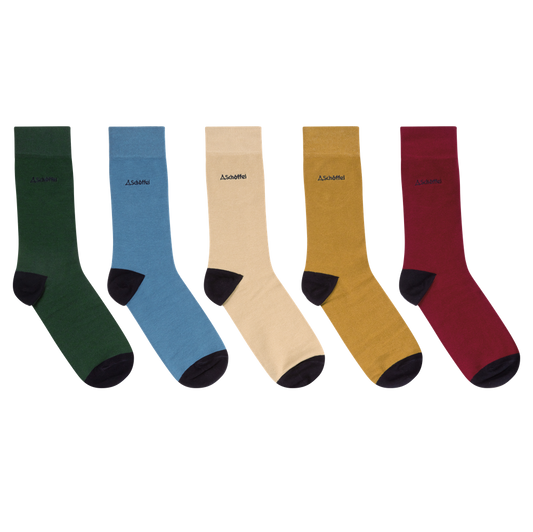 Schoffel Men's Bamboo Socks (Box of 5)-Gamefish