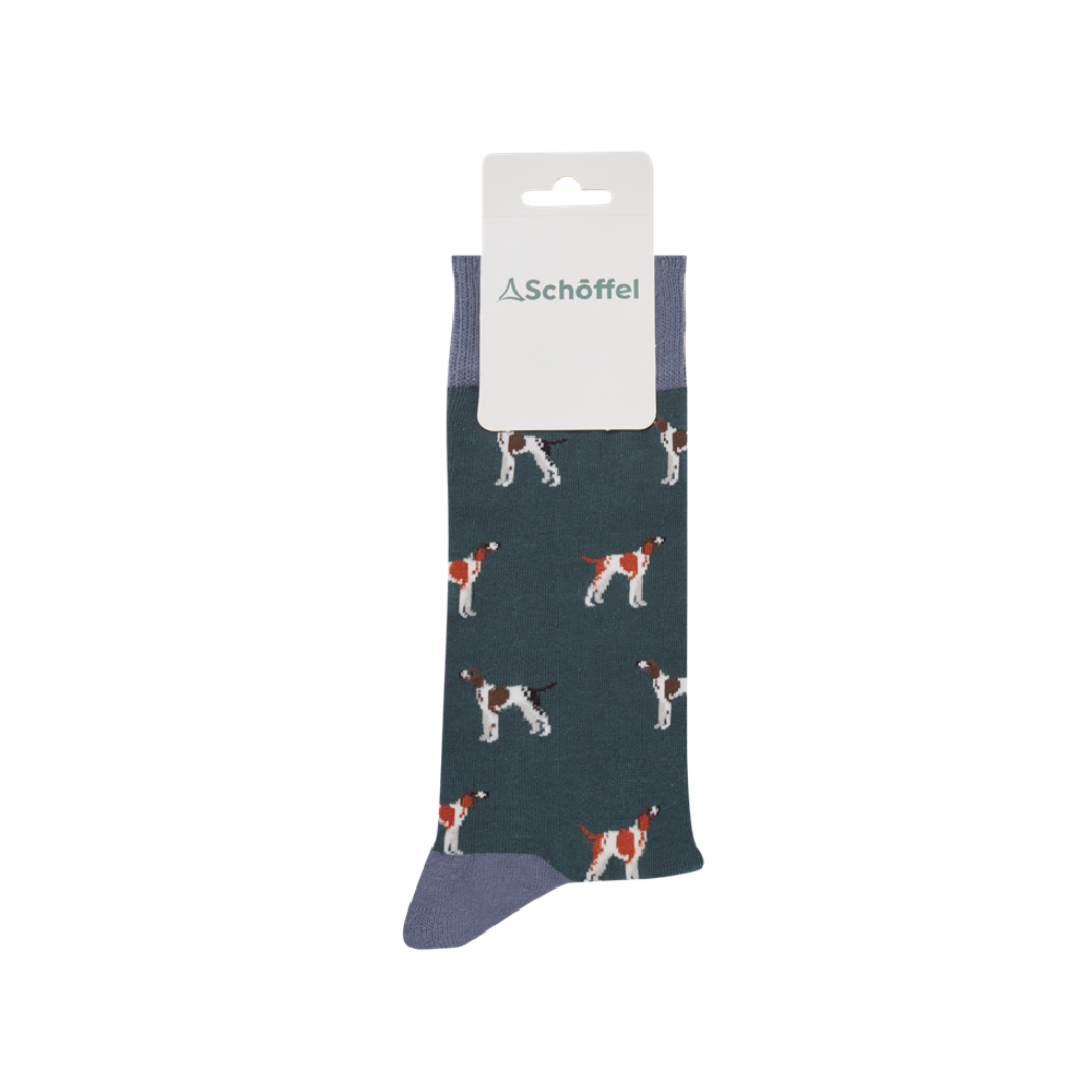 Schoffel Men's Cotton Socks Green Pointer-Gamefish