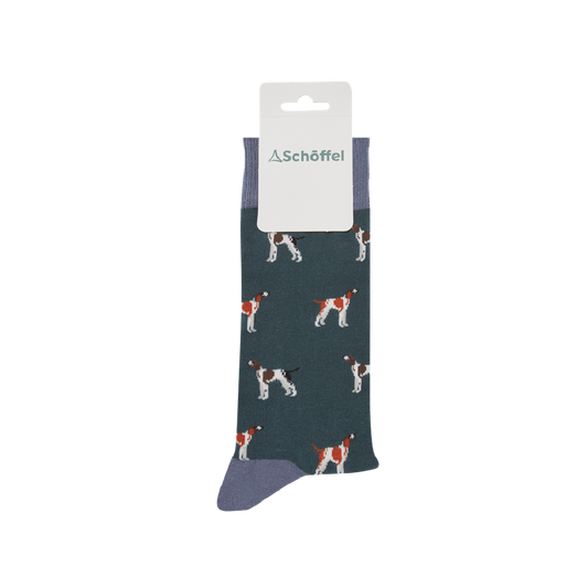 Schoffel Men's Cotton Socks Green Pointer-Gamefish