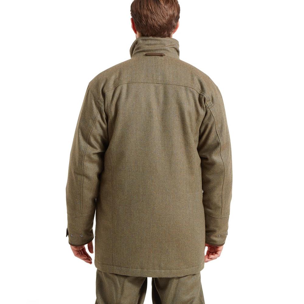 Schoffel Ptarmigan Tweed Classic Coat - Loden Green Herringbone Tweed-Gamefish
