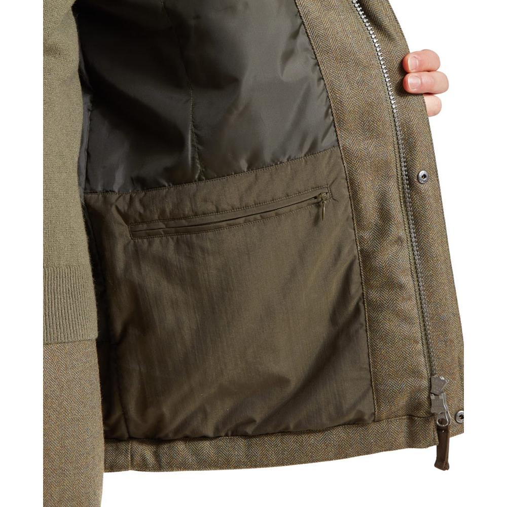 Schoffel Ptarmigan Tweed Classic Coat - Loden Green Herringbone Tweed-Gamefish