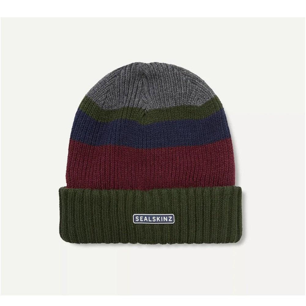 Sealskinz Cromer Roll Cuff Striped Beanie-Gamefish