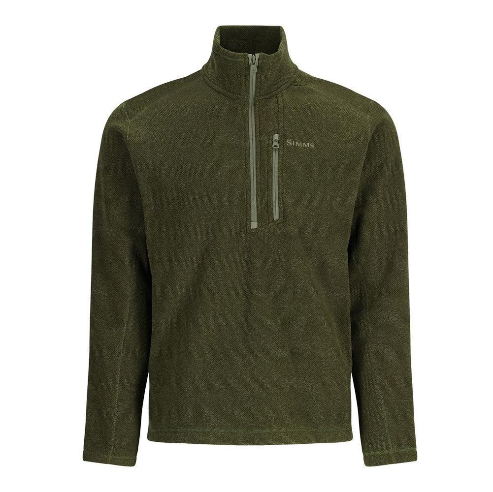 Simms Rivershed Half Zip - Riffle Heather-Gamefish