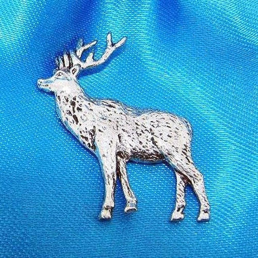 Standing Stag Pin Badge - Pewter-Gamefish