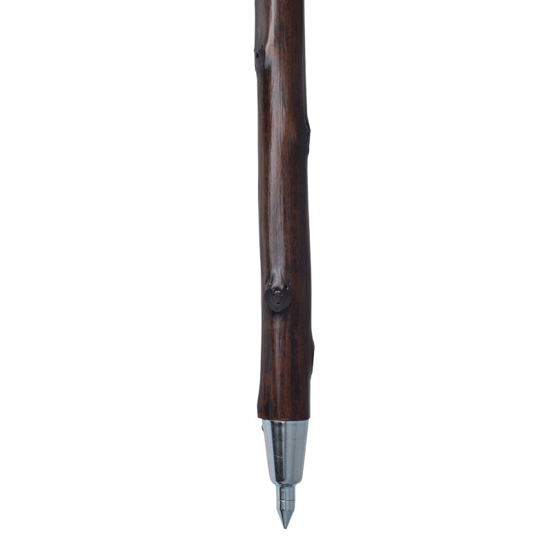 Turned Chestnut Hiker Stick with Spike Ferrule