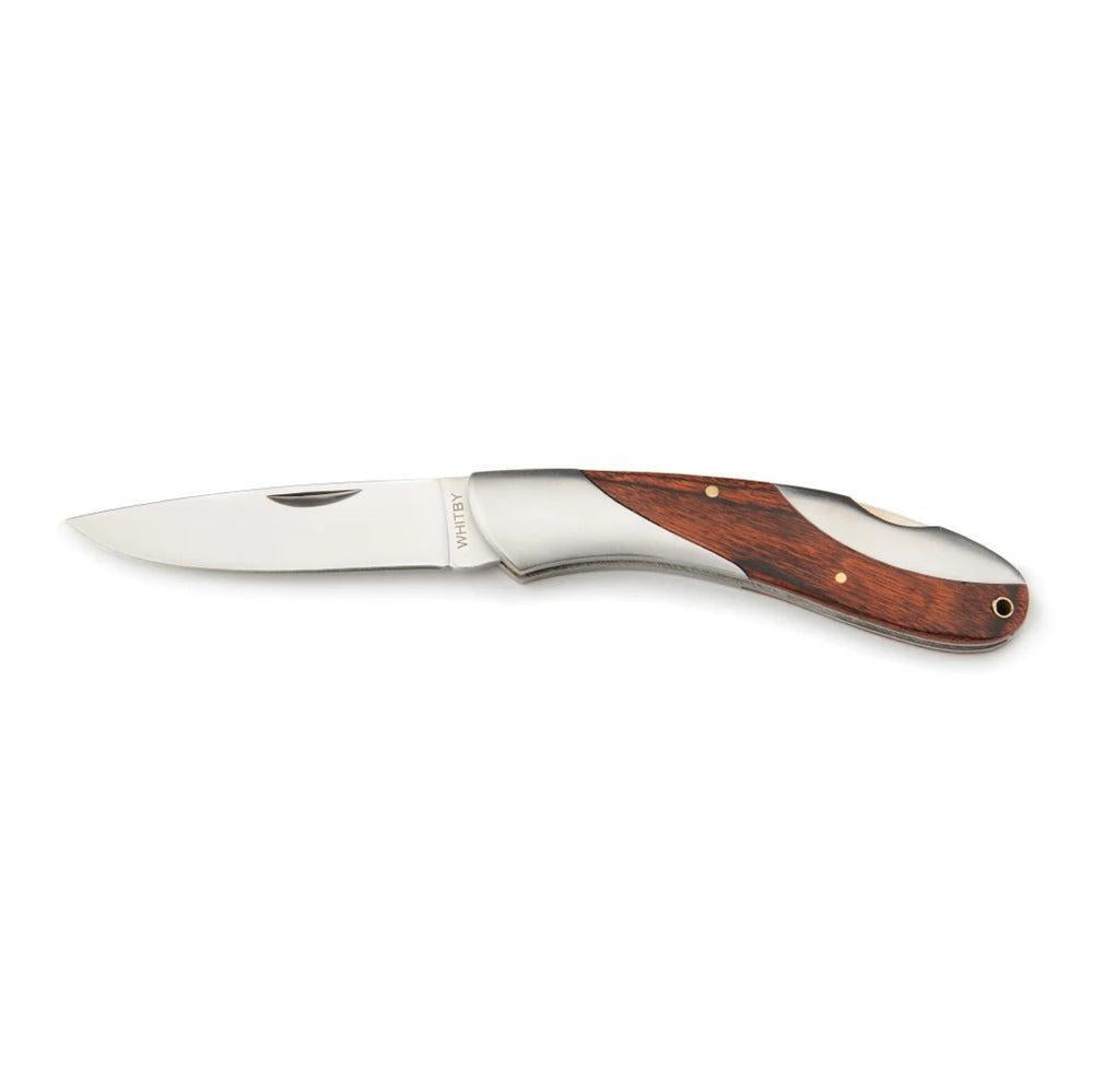 Whitby Stainless Steel & Dark Wood Lock Knife-Gamefish