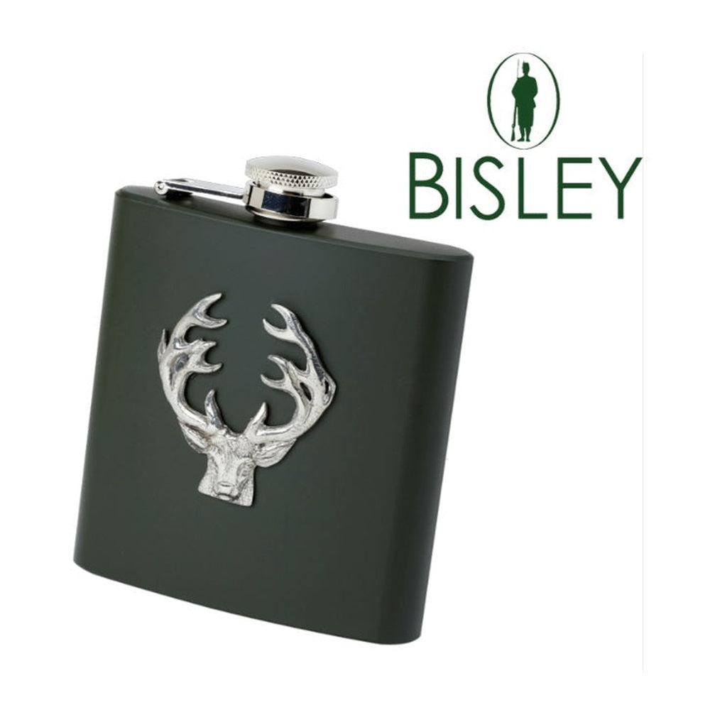 Bisley Green Hip Flask - Stag - In Presentation box-Gamefish