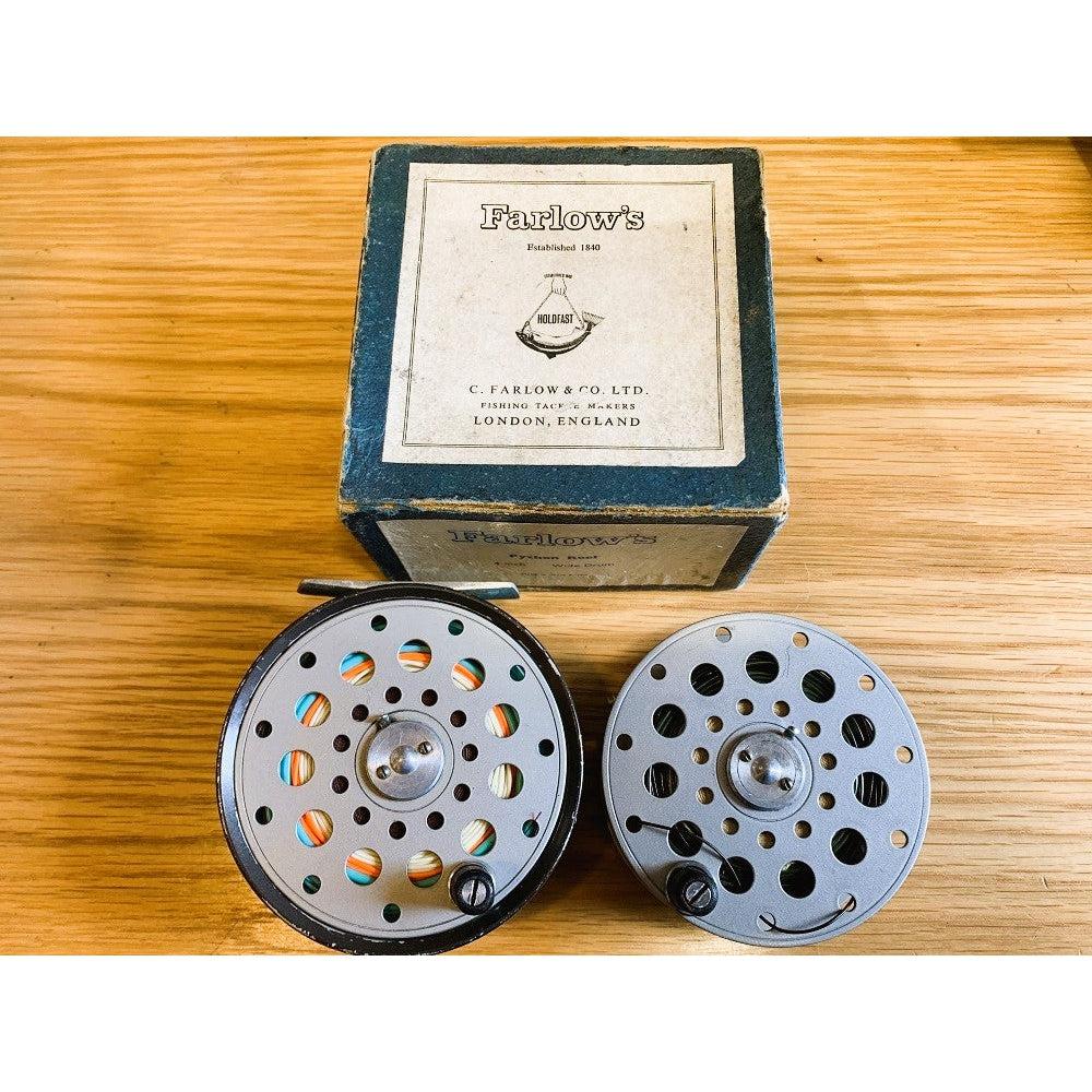 Farlow's Python 4'' Wide Drum Salmon Fly Reel with Spare Spool-Gamefish