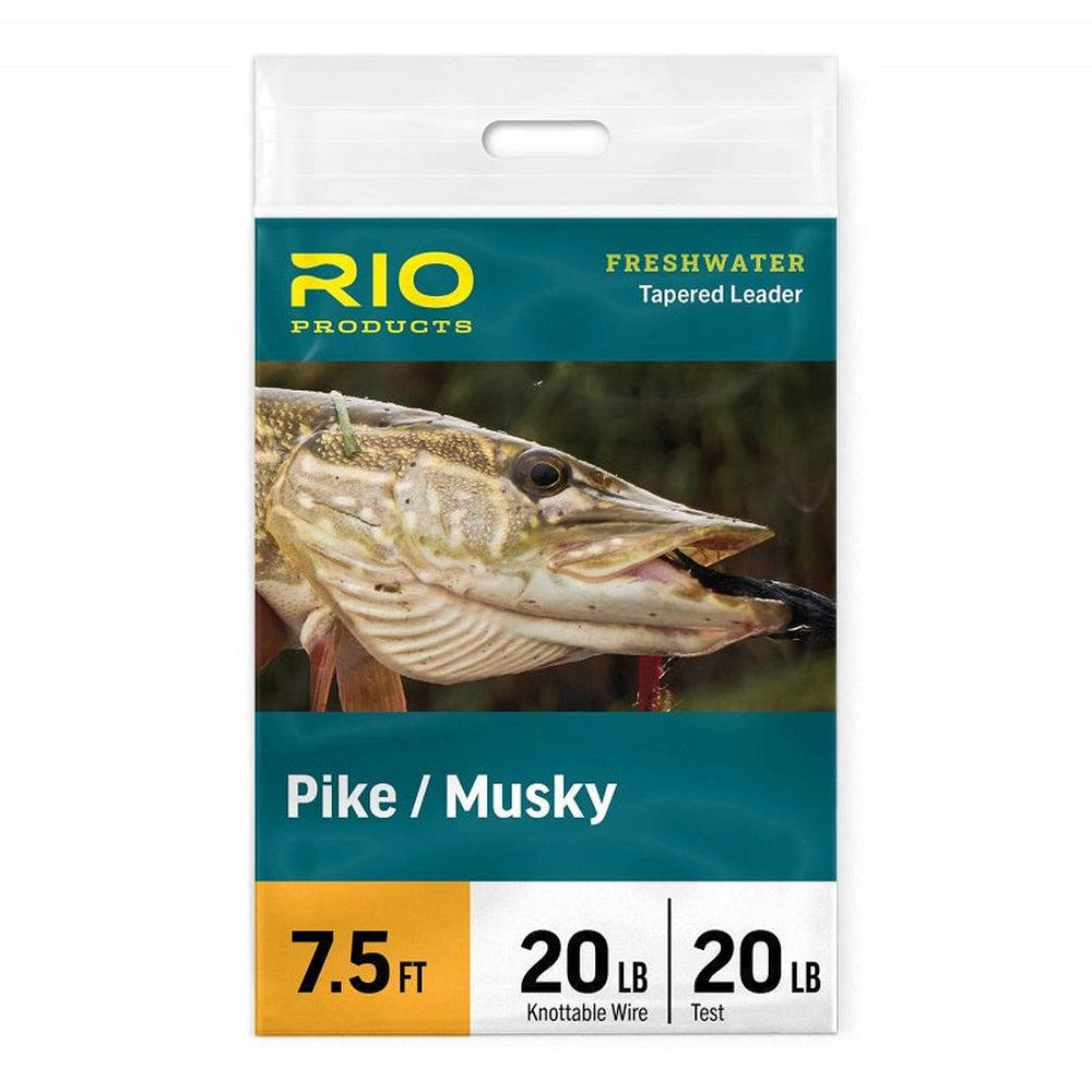 RIO Pike/Musky Tapered Leader 7.5ft 30lb - Twist Clip-Gamefish