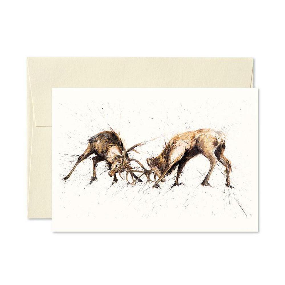 STAGS RUTTING GREETINGS CARD-Gamefish