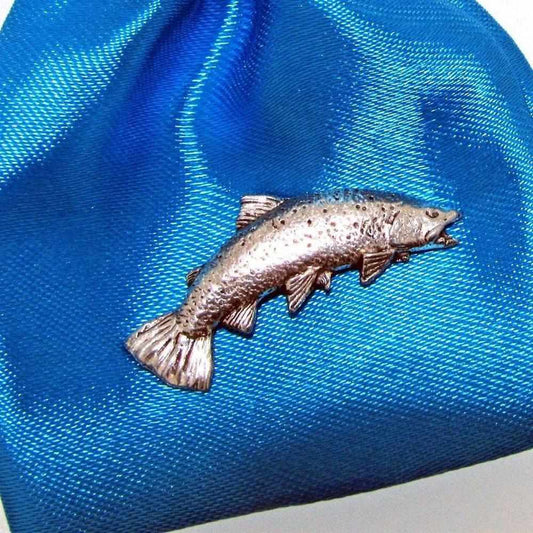 Pewter Sea Trout Pin Badge-Gamefish